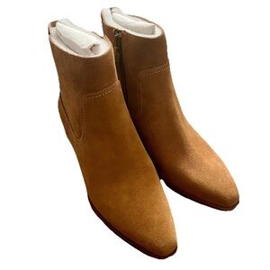 Cole Haan Naia Cognac Brown Suede  Ankle Booties Women's Size 9B W32260 New